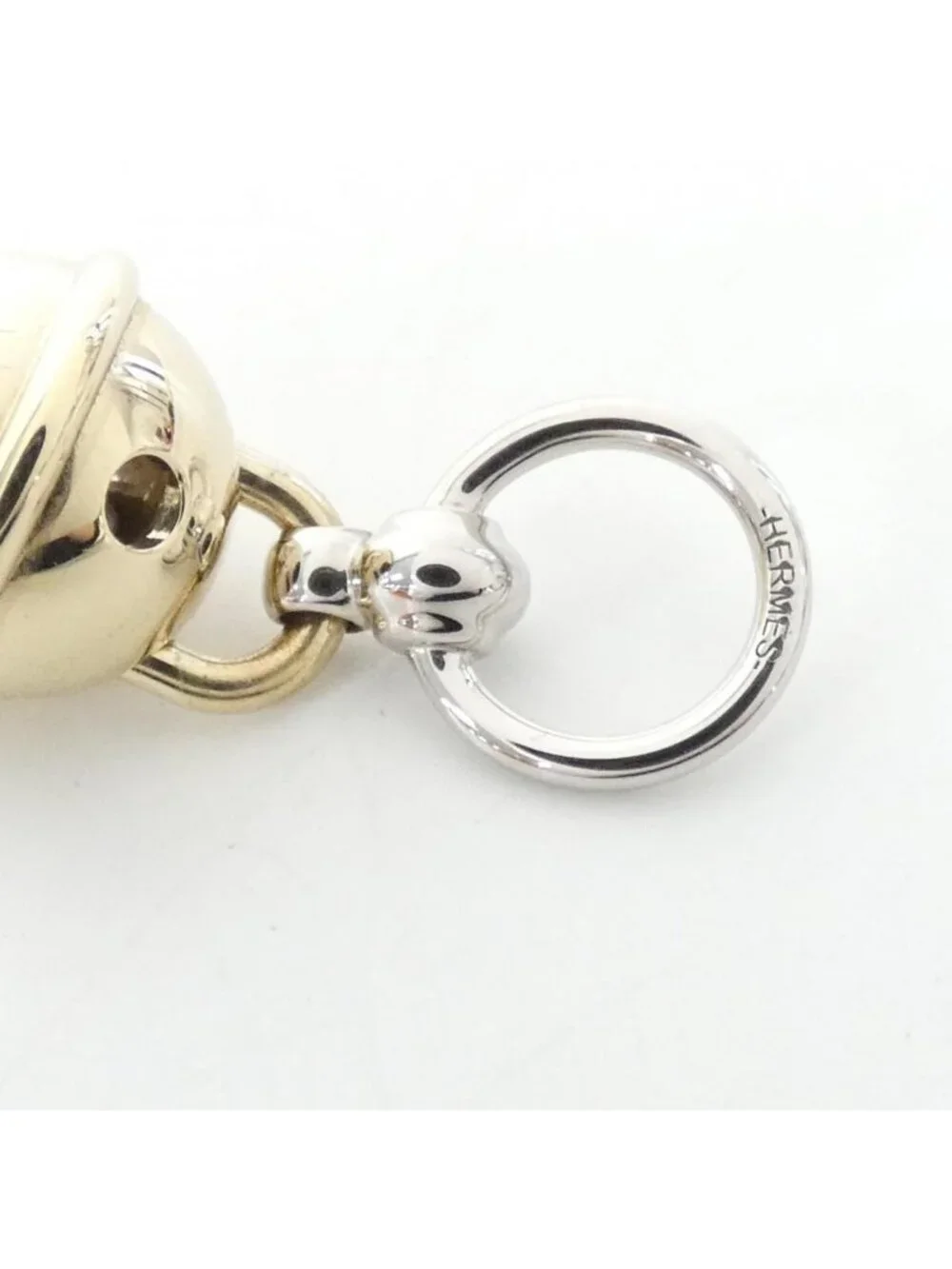 ★SOLD★ Hermes Charm Grelo Scarf Ring Perma Brass - Picture 4 of 4